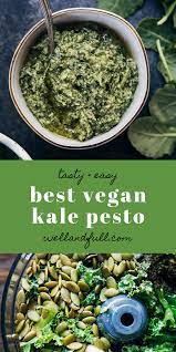The Best Vegan Kale Pesto Well And Full Recipe Kale Pesto Best Vegetarian Recipes Vegan Eating