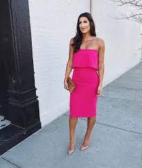 21 Stylish Wedding Guest Dresses For Summer 1 Bold Pink Dress Idea Pink S Wedding Guest Dress Summer Summer Cocktail Dress Summer Wedding Outfit Guest