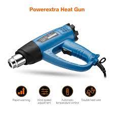 Powerextra Heat Gun Heavy Duty Hot Air Gun Variable Temperature Control 1800w With 4 Nozzles 122 1202 50 650 For Stripping Paint Bending Pipes Lighting Bbq