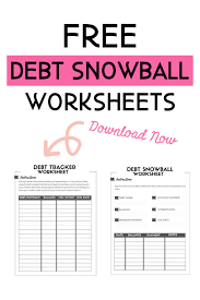 Free Debt Snowball Worksheet Crush Your Debt Faster