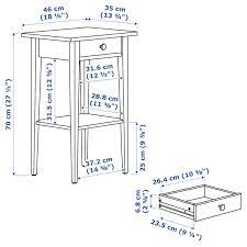 hemnes طاولة سرير جانبية صباغ أبيض 46x35 سم ikea