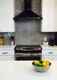 Pin By Alisha Capalety On Pyrite And Gray Kitchen Backsplash Kitchen Tiles Backsplash Hex Tiles Kitchen