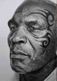 Charcoal drawing of Iron Mike Tyson