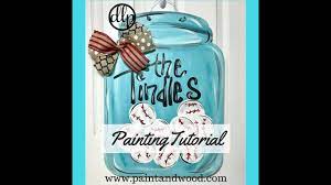 Painted Mason Jar Baseball Door Hanger Youtube Creating a beautiful & inexpensive centerpiece with painted mason jars. painted mason jar baseball door hanger
