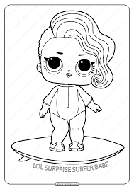 Print them all for free. Printable Lol Surprise Surfer Babe Coloring Page