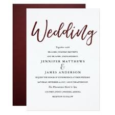 Elegant Typography Marsala Red Wedding Card Zazzle Com Typography Wedding Invitations Wedding Cards Minimalist Wedding Invitations