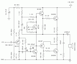 The circuit above is complete circuit contains tube amplifier circuit diagram and power supply circuit diagram. 60w Power Audio Amplifier Circuit With 2n3055