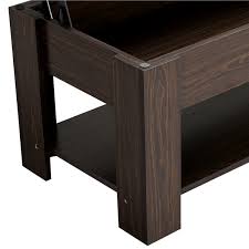 Allmodern offers a collection of coffee tables with modern design and unique combination of materials making them trendy and a perfect addition to your shop allmodern for modern and contemporary coffee tables to match your style and budget. Modern Wood Lift Top Coffee Table With Hidden Compartment And Lower Shelf Espresso Walmart Com Walmart Com