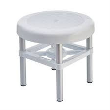 1000336617 Banyo Taburesi Aluminyum Ayakli Plastik Beyaz Kisa Koctas