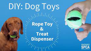 1.8w x 3.1h, for dogs less than 20lbs, treat ring size a medium: Diy Dog Toys Rope Toy Treat Dispenser Youtube