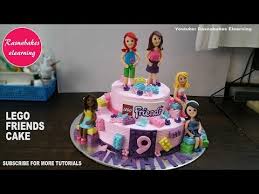 1st Cartoon Character Birthday Cake Images Lego Friends Birthday Cake With 3d Fondant Characters Mia Emma Andrea Stephanie Olivia Design Ide Lego Friends Cake Cake Designs For Girl Friends Birthday Cake