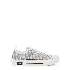 Dior B23 Logo Print Mesh Trainers In White And Black Modesens Dior White And Black Black Logo