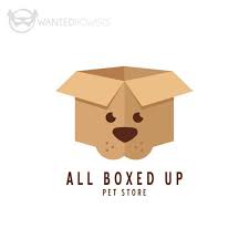 Dog Box Package Logo Custom Pre Made Logo Design Pet Logo Illustration Pet Logo Design Animal Logo Dog Logo