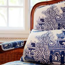 Largest selection of top quality designer leather fabrics by the yard. Le Jofa Blue Willow White Decor Blue White Decor Blue Willow China