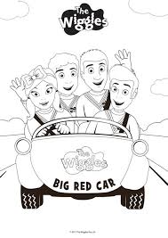 The wiggles, big red car. Emma Coloring Pages Learny Kids