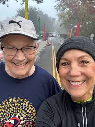 Mom's still my hero. She hadn't trained. But she refuses to lose. And she  won. Again. Yesterday Nov.22,2025 Mom finished another #5k #TurkeyTrot2025  #changeofpace #davis2025 The race is in the books. Even