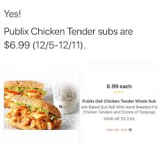Choose new store or choose new product shop with us. Chicken Tender Publix Pub Subs Are Back On Sale This Week Narcity