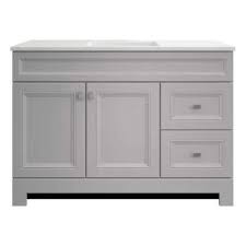 See more ideas about home depot bathroom, bathroom sconces, kraftmaid cabinets. Sedgewood 48 1 2 In W Bath Vanity In Dove Gray With Solid Surface Technology Vanity Top In Arctic With Whit 48 Inch Bathroom Vanity White Sink Custom Bathroom
