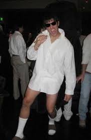 If the shirt is white, bonus points for you, but any oversized button down shirt will do the trick. 80s Party Outfit Ideas For Guys