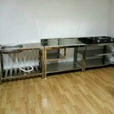 Pembuatan meja bulat dengan metode bending banyak menggunakan plat strip. Kitchen Set Stainless Steel Shopee Indonesia