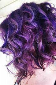 46 Purple Hair Styles That Will Make You Believe In Magic Hair Color Purple Hair Styles Curly Hair Styles
