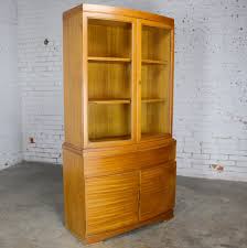 Live edge custom made bar. Vintage Mid Century Modern Mahogany Small China Hutch Cabinet Warehouse 414
