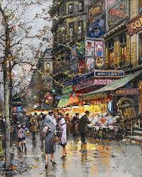 Eugene Galien Laloue 1854 1941 La Porte Saint Martin City Painting Art Famous Art