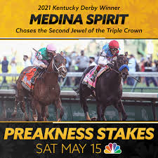 Jockey john velazquez celebrates atop medina spirit after winning the 147th kentucky derby. Nbc Sports On Twitter Kentucky Derby Next Up Preakness Stakes Medina Spirit Will Chase The Second Jewel Of The Triple Crown At The Preaknessstakes May 15th On Nbc Kyderby