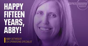 Abby Detweiler is celebrating an exciting milestone—15 years with Speedway  Motors! Abby started part time in the evenings in the call center way back  in the day and has taken