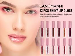 LANGMANNI 12Pcs Lip gloss Collection Makeup Set,Shiny Smooth Soft Liquid  Lip Glosses Lip Stain With Rich Varied Colors For Girls And Women  Makeup(Color-B) : Amazon.co.uk: Beauty