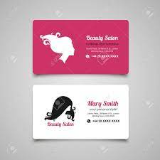 Pastel pink classic and chic jewelry display card. Beauty Salon Business Card Design Template With Woman S Profile Royalty Free Cliparts Vectors And Stock Illustration Image 39316642