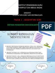 Maksud mencapai kesihatan yang optimum. 1 1 Definisi Kesihatan Dan Kesejahteraan Diri Pdf