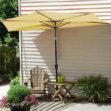 10 Aluminum Tilt 5 Ribs Half Patio Umbrella Wall Balcony Sun Shade Walmart Com Patio Rectangular Patio Umbrella Patio Umbrella