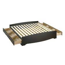 These beds are available in a variety of measurements that suit the needs of any homeowner. King Size Black Wood Platform Bed Frame With Storage Drawers