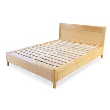 Scandinavia twin size platform bed a platform bed with a spring foundation is a piece of furniture that is made of solid bamboo wood. Maple Storage Bed Modern Wood Bed With Drawers Heirloom Quality