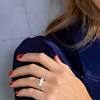 Diamond 3 stone engagement ring 14k yellow gold round brilliant size 7.5. 3