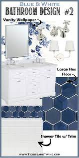 Bathroom Remodel 6 Blue And White Design Board Ideas Tidbits Twine Bathrooms Remodel Remodel Board Design