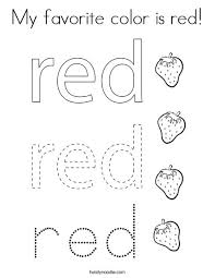 Red has strong correspondence with leadership. My Favorite Color Is Red Coloring Page Twisty Noodle