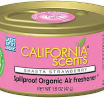 California Scents Spillproof Can Air Freshener Eco-Friendly Odor  Neutralizer for Home, Car, & Much More, Shasta Strawberry, 1.5 oz, 12 Pack