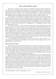 A perceptive article from an emerging small for example, if you feel the article is high quality overall but you oppose the views and conclusions expressed in a small portion, focus your questions. Pdf How To Write A Review Article