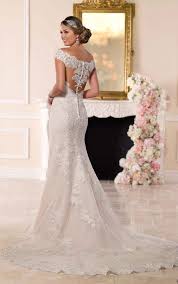 Illusion Lace Back Wedding Dress Stella York Wedding Dresses Lace Back Wedding Dress Fancy Wedding Dresses Lace Mermaid Wedding Dress