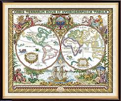 Counted cross stitch patterns are not just a great craft to enjoy but it can provide the perfect gift and even a memento of history. Joy Sunday 14ct Counted Cross Stitch Kits Cross Stitch Pattern Old World Map With White Fabric Dmc Fabric Diy Hand Needlework Kit 20 X16 5 Buy Online In Grenada At Grenada Desertcart Com Productid 70833614