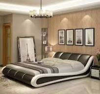 Factory Cow Leather King Size Bed - Modern Upholstered ...