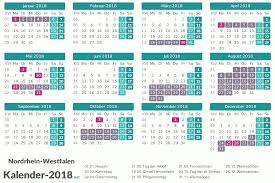 Kalender mit den ferien in nrw. Ferien Nordrhein Westfalen 2018 Ferienkalender Ubersicht