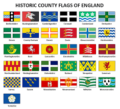 54 high quality english county flags chart