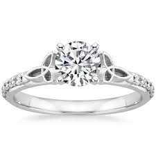 18k White Gold Luxe Celtic Love Knot Diamond Ring Brilliant Earth Rings Love Knot Ring Unique Engagement Rings