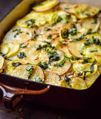 Recipe Potato Squash Goat Cheese Gratin Recipe Recipes Veggie Dishes Side Dish Recipes