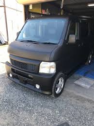バモスをマットブラックで刷毛塗り全塗装 車 塗装 diy マットブラック 車 塗装