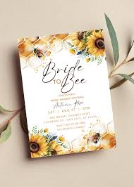 Buy Editable Bride to Bee Bridal Shower Invitation, Sunflower, Honeycomb,  Printable or Digital Invite Online in India