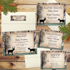 Wedding Invitations Deer Rustic Woodsy Woodland Wedding Invitations Deer Wedding Invitations Deer Wedding